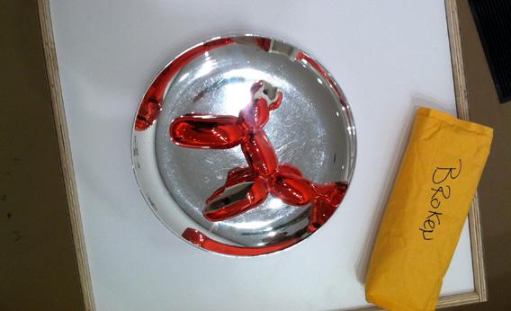 Broken Jeff Koons Balloon Dog